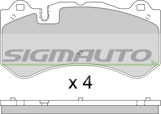 SIGMAUTO SPB784 - Kit de plaquettes de frein, frein à disque cwaw.fr