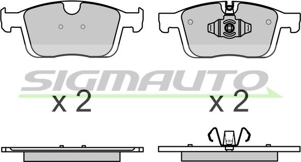 SIGMAUTO SPB731 - Kit de plaquettes de frein, frein à disque cwaw.fr