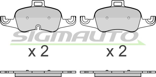 SIGMAUTO SPB732 - Kit de plaquettes de frein, frein à disque cwaw.fr