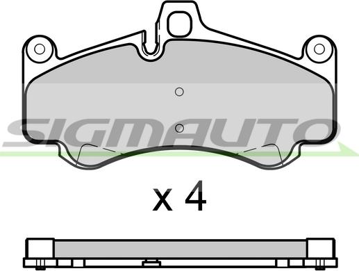 SIGMAUTO SPB726 - Kit de plaquettes de frein, frein à disque cwaw.fr