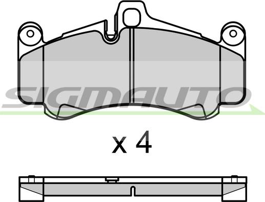 SIGMAUTO SPB728 - Kit de plaquettes de frein, frein à disque cwaw.fr