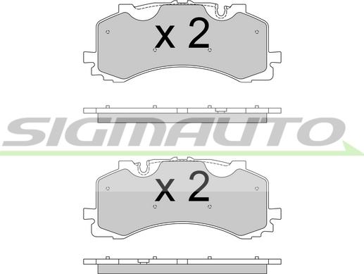 SIGMAUTO SPB776 - Kit de plaquettes de frein, frein à disque cwaw.fr