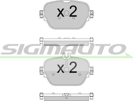 SIGMAUTO SPB770 - Kit de plaquettes de frein, frein à disque cwaw.fr