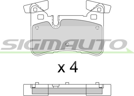 SIGMAUTO SPB773 - Kit de plaquettes de frein, frein à disque cwaw.fr