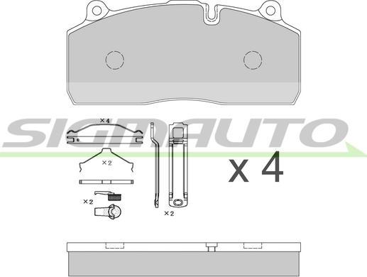 SIGMAUTO SPT342 - Kit de plaquettes de frein, frein à disque cwaw.fr