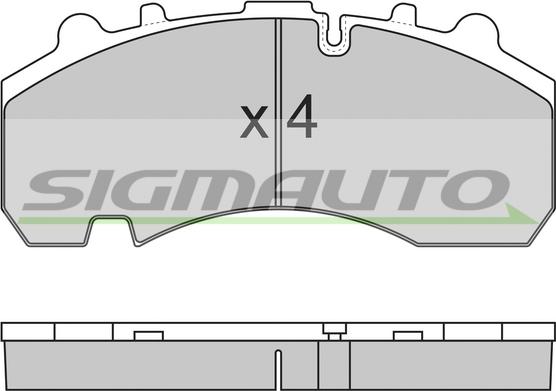 SIGMAUTO SPT314 - Kit de plaquettes de frein, frein à disque cwaw.fr