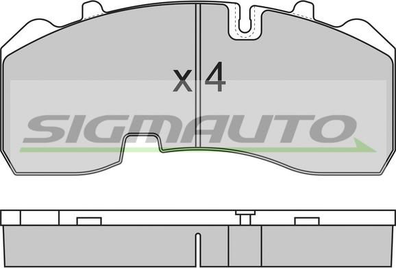 SIGMAUTO SPT315 - Kit de plaquettes de frein, frein à disque cwaw.fr