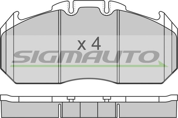 SIGMAUTO SPT310 - Kit de plaquettes de frein, frein à disque cwaw.fr