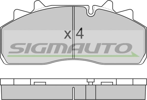 SIGMAUTO SPT318 - Kit de plaquettes de frein, frein à disque cwaw.fr