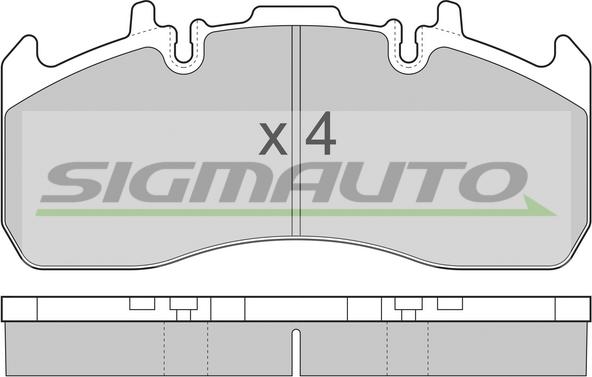 SIGMAUTO SPT324 - Kit de plaquettes de frein, frein à disque cwaw.fr