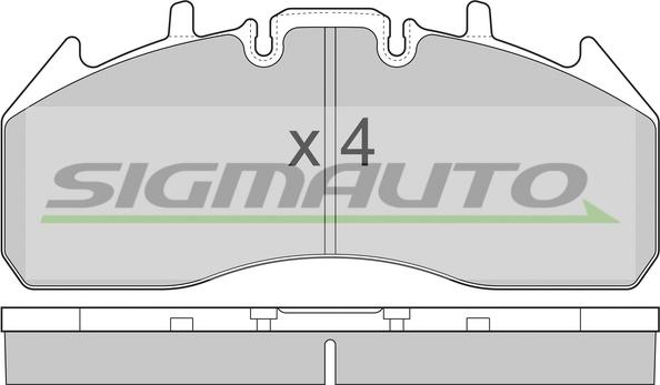 SIGMAUTO SPT326 - Kit de plaquettes de frein, frein à disque cwaw.fr