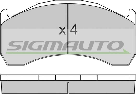 SIGMAUTO SPT320 - Kit de plaquettes de frein, frein à disque cwaw.fr