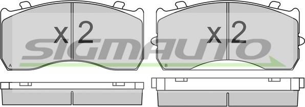 SIGMAUTO SPT321 - Kit de plaquettes de frein, frein à disque cwaw.fr