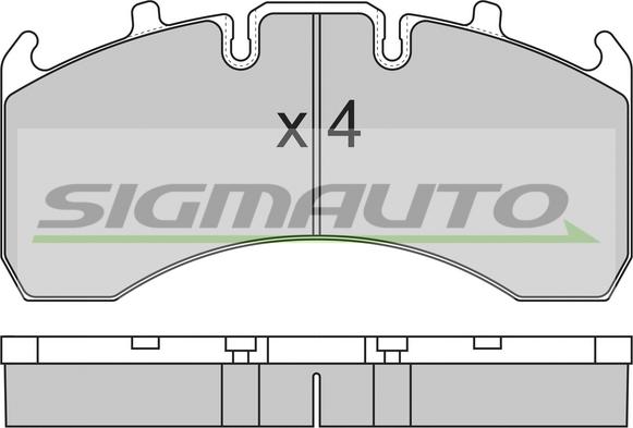 SIGMAUTO SPT323 - Kit de plaquettes de frein, frein à disque cwaw.fr