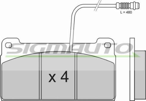 SIGMAUTO SPT254 - Kit de plaquettes de frein, frein à disque cwaw.fr