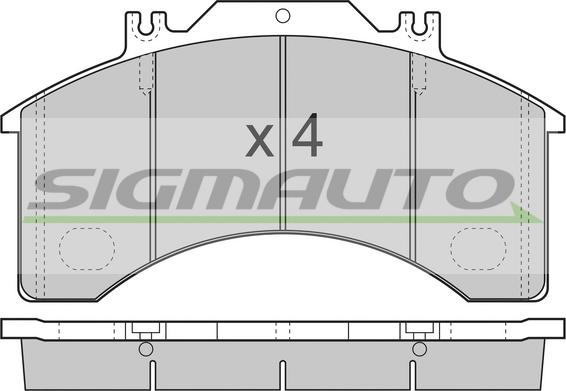 SIGMAUTO SPT251 - Kit de plaquettes de frein, frein à disque cwaw.fr