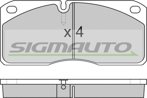 SIGMAUTO SPT258 - Kit de plaquettes de frein, frein à disque cwaw.fr