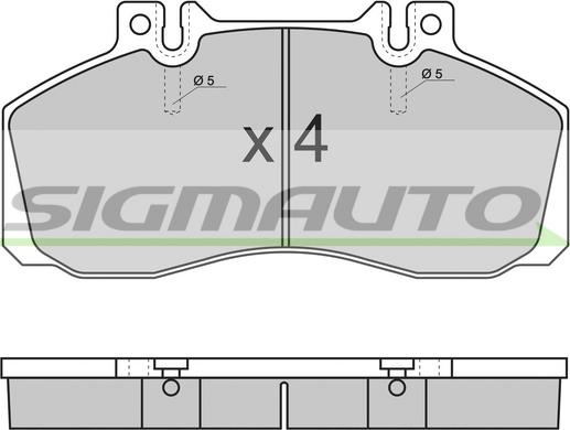 SIGMAUTO SPT289 - Kit de plaquettes de frein, frein à disque cwaw.fr