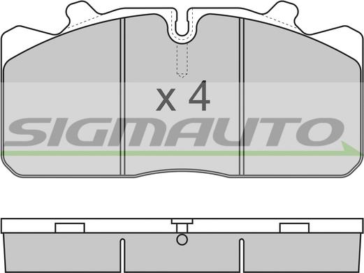 SIGMAUTO SPT285 - Kit de plaquettes de frein, frein à disque cwaw.fr