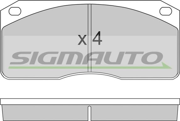 SIGMAUTO SPT238 - Kit de plaquettes de frein, frein à disque cwaw.fr