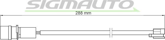 SIGMAUTO WI0969 - Contact d'avertissement, usure des plaquettes de frein cwaw.fr