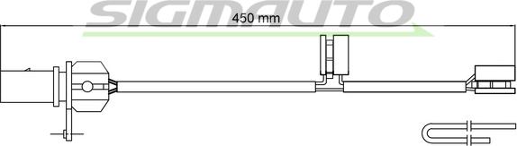 SIGMAUTO WI0910 - Contact d'avertissement, usure des plaquettes de frein cwaw.fr