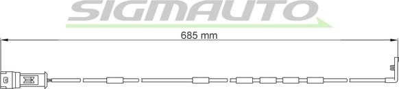 SIGMAUTO WI0558 - Contact d'avertissement, usure des plaquettes de frein cwaw.fr