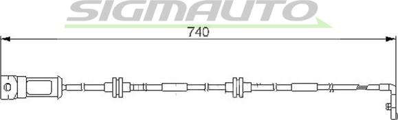 SIGMAUTO WI0557 - Contact d'avertissement, usure des plaquettes de frein cwaw.fr