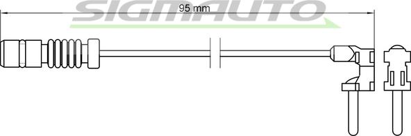 SIGMAUTO WI0501 - Contact d'avertissement, usure des plaquettes de frein cwaw.fr