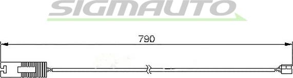 SIGMAUTO WI0514 - Contact d'avertissement, usure des plaquettes de frein cwaw.fr