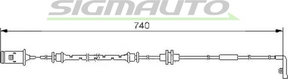 SIGMAUTO WI0583 - Contact d'avertissement, usure des plaquettes de frein cwaw.fr