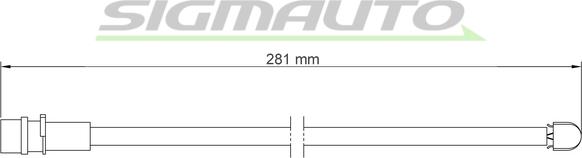 SIGMAUTO WI0539 - Contact d'avertissement, usure des plaquettes de frein cwaw.fr