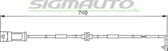 SIGMAUTO WI0532 - Contact d'avertissement, usure des plaquettes de frein cwaw.fr