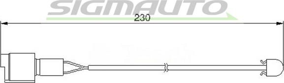 SIGMAUTO WI0526 - Contact d'avertissement, usure des plaquettes de frein cwaw.fr