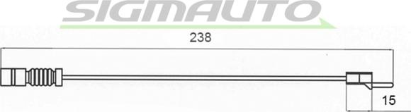 SIGMAUTO WI0579 - Contact d'avertissement, usure des plaquettes de frein cwaw.fr