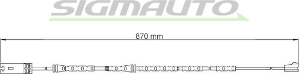 SIGMAUTO WI0694 - Contact d'avertissement, usure des plaquettes de frein cwaw.fr