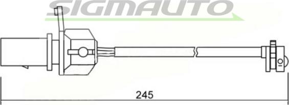 SIGMAUTO WI0666 - Contact d'avertissement, usure des plaquettes de frein cwaw.fr