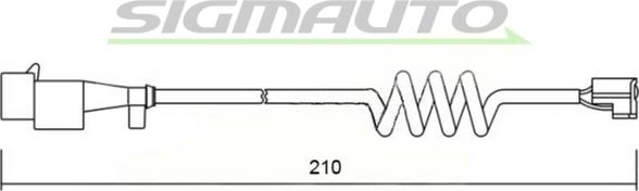 SIGMAUTO WI0601 - Contact d'avertissement, usure des plaquettes de frein cwaw.fr