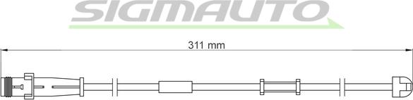 SIGMAUTO WI0619 - Contact d'avertissement, usure des plaquettes de frein cwaw.fr