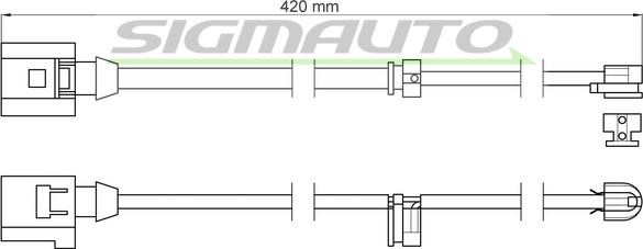 SIGMAUTO WI0614 - Contact d'avertissement, usure des plaquettes de frein cwaw.fr