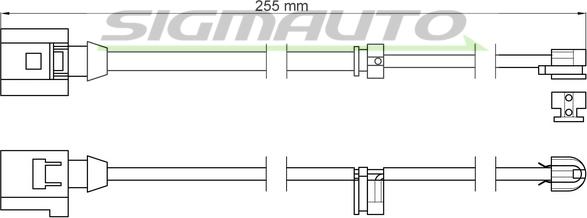 SIGMAUTO WI0615 - Contact d'avertissement, usure des plaquettes de frein cwaw.fr