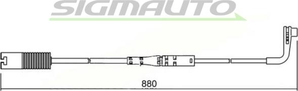 SIGMAUTO WI0617 - Contact d'avertissement, usure des plaquettes de frein cwaw.fr