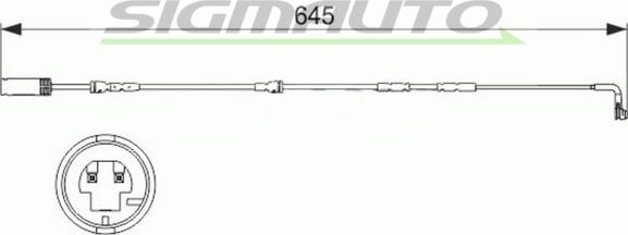 SIGMAUTO WI0681 - Contact d'avertissement, usure des plaquettes de frein cwaw.fr