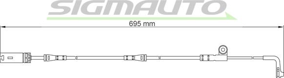 SIGMAUTO WI0636 - Contact d'avertissement, usure des plaquettes de frein cwaw.fr