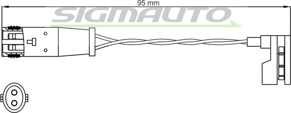 SIGMAUTO WI0627 - Contact d'avertissement, usure des plaquettes de frein cwaw.fr