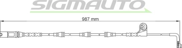 SIGMAUTO WI0670 - Contact d'avertissement, usure des plaquettes de frein cwaw.fr