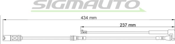 SIGMAUTO WI0801 - Contact d'avertissement, usure des plaquettes de frein cwaw.fr