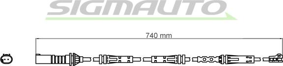 SIGMAUTO WI0808 - Contact d'avertissement, usure des plaquettes de frein cwaw.fr