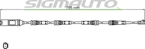 SIGMAUTO WI0814 - Contact d'avertissement, usure des plaquettes de frein cwaw.fr