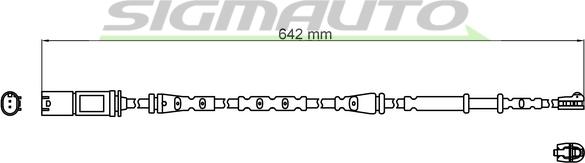 SIGMAUTO WI0816 - Contact d'avertissement, usure des plaquettes de frein cwaw.fr